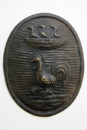 Rooster Plaque, Bronze
