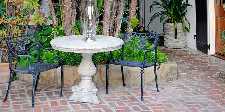 Shop our Rome Garden Table as seen in courtyard in Montecito, CA &gt;&gt;